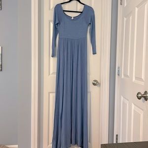 Dusty Blue Maternity Gown